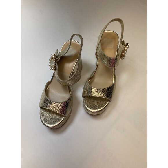 Dolce Vita Womens Bobby Pearl Vintage Gold Heels Sz 8.5 - Picture 8 of 10